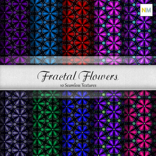 Fractal Flowers Kit 10 Seamless Textures NM