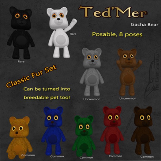 Ted`Mer Gacha Bear - Classic Fur Dark Brown (Common)