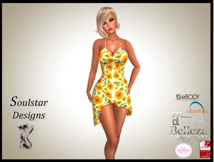 Slip Dress - Sun Flowers