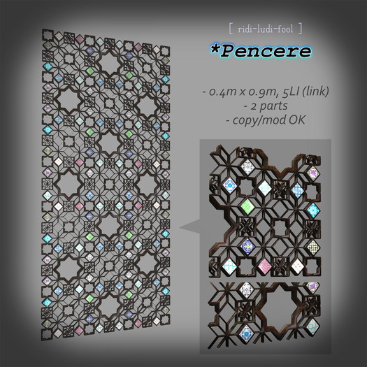 The Elaborate Iron Frame with Oriental Tiles ★ Usage is up to you! 