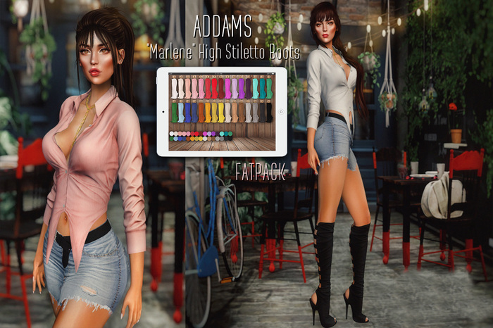Addams "Marlene" High Stiletto Boots #FATPACK