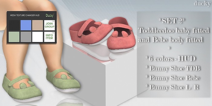 *Ducky-Bunny shoe/set 2.Toddleedoo baby, Bad Seed Bebe