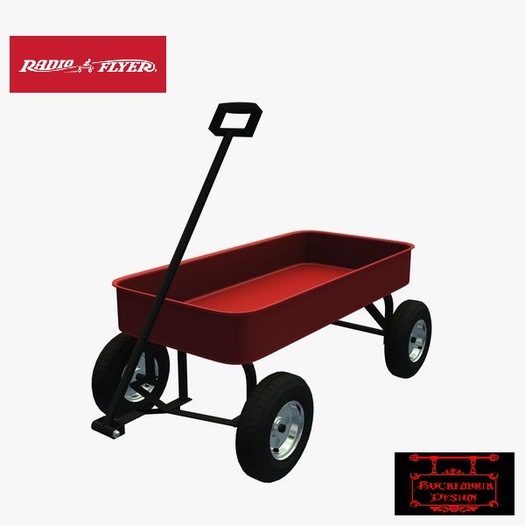 Second Life Marketplace Radio Flyer Wagon (Fullperm)