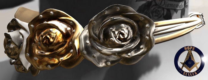 [HS] Rose Choker [Silver&Gold]