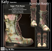 C&F Katy Separates - Kombat Boots - Sage Pink Roses