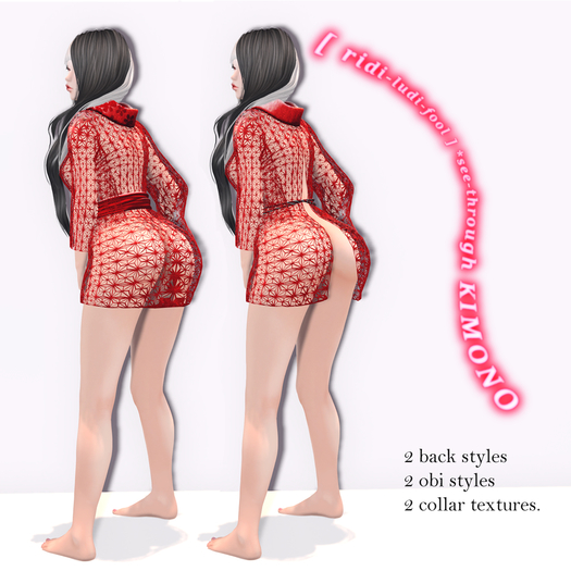 !DEMO! Lovely see-through KIMONO ★ 2 back style