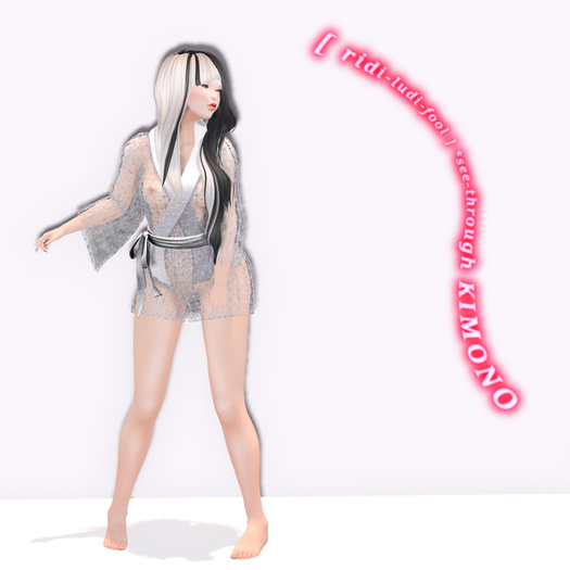 Lovely see-through KIMONO (white) ★ 2 back style