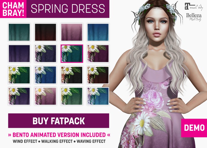 !Chambray Spring Dress [Teal]