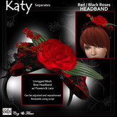 C&F Katy Separates - Headband - Red/Blackr ose