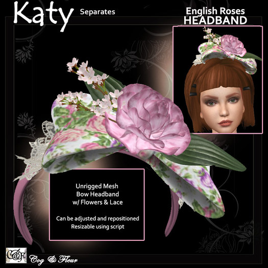 C&F Katy Separates - Headband - English Rose