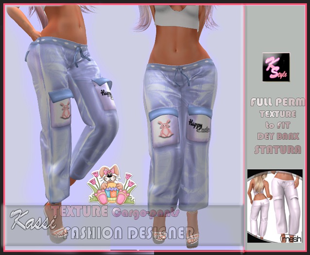 PROMO!Happy Easter Texture3 Cargo pants STATURA