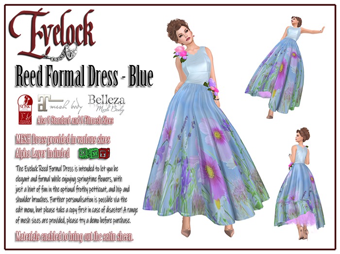 Evelock Reed Formal Dress - Blue