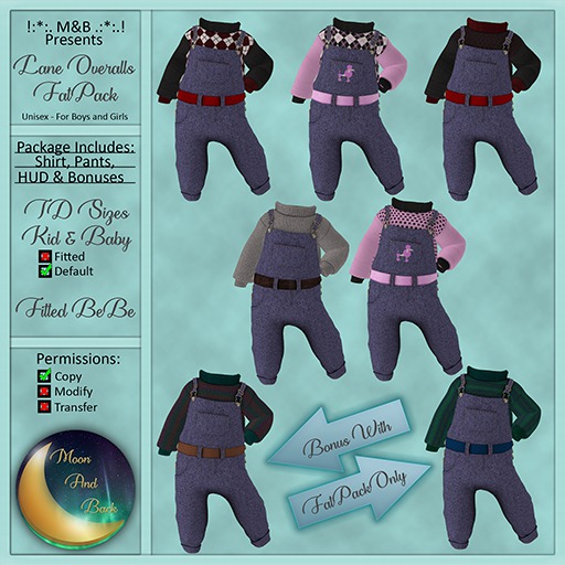 !:*:. M&B .:*:.! Lane Overalls FatPack 