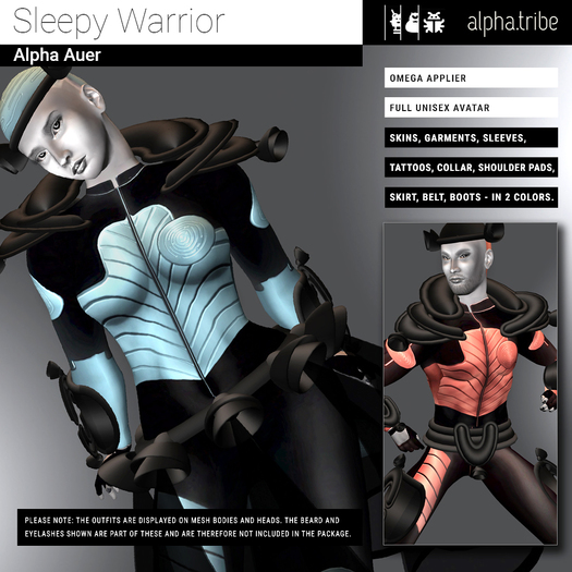 Second Life Marketplace - alpha.tribe::: [Sleepy Warrior] unisex avatar ...