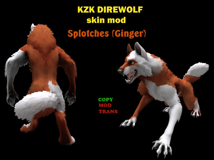 KZK Direwolf Applier -- Splotches (Ginger)