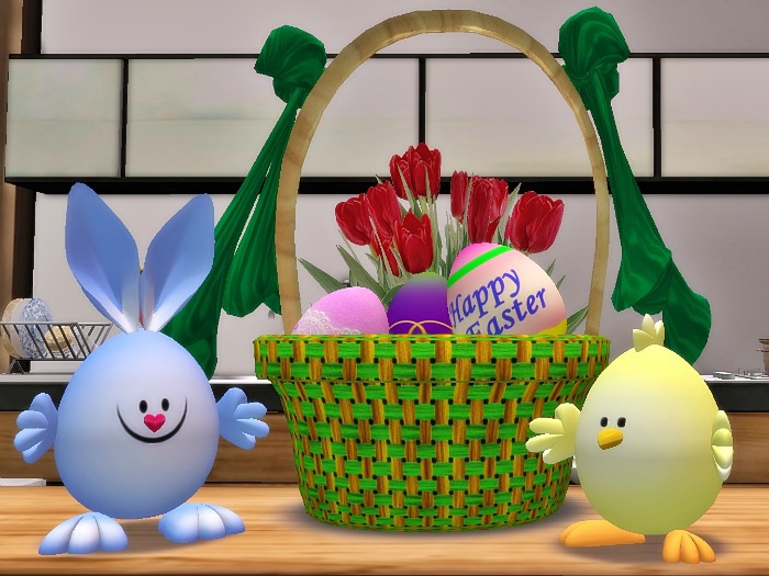 Easter Basket (Green Ribbon)
