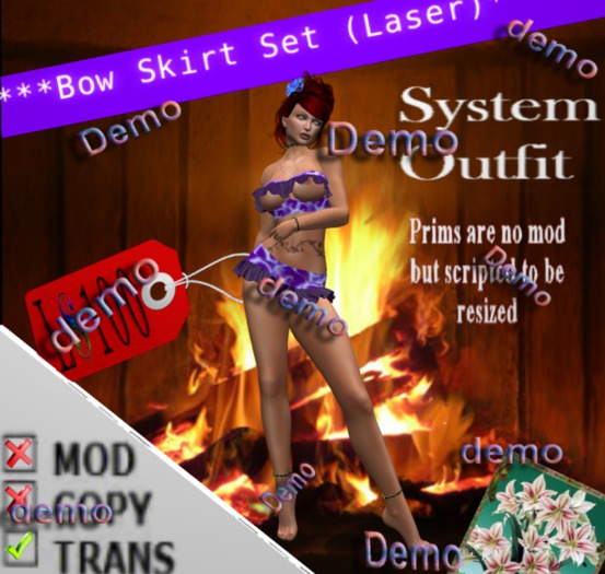 Bow Skirt Set (Laser) Demo