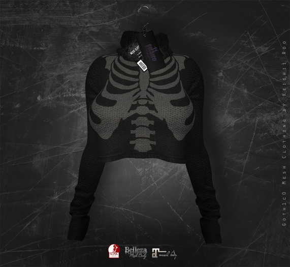Goth1c0: Cropped Sweater - Rib cage