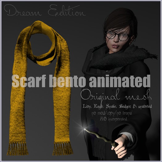 #Scarf Badger - 3 -DE:Bento animated *add me*