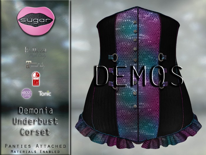 :-:SUGAR:-: Demonia Corset {RAINBOW} DEMO