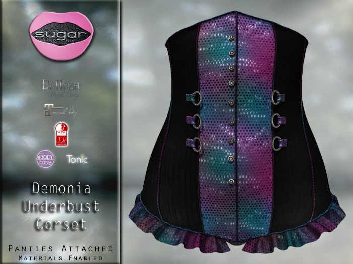 :-:SUGAR:-: Demonia Corset {RAINBOW}