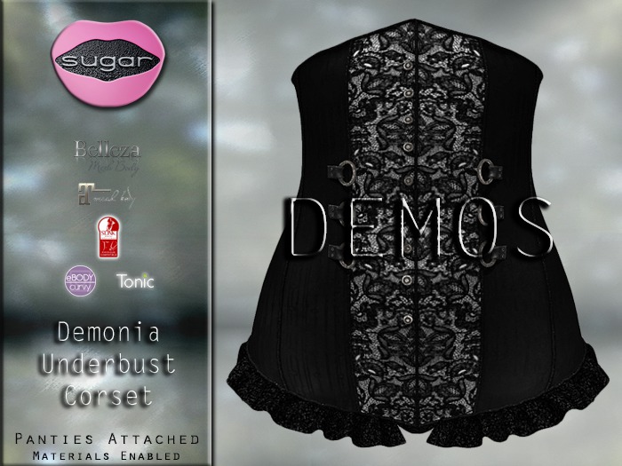 :-:SUGAR:-: Demonia Corset {LACE} DEMO