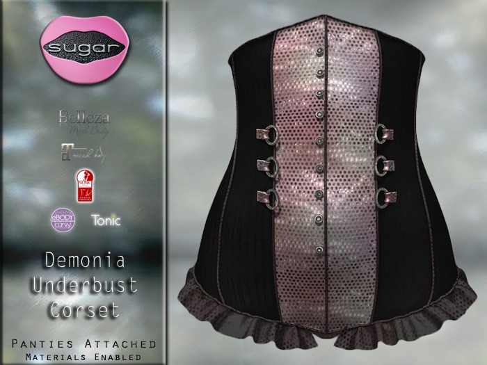 :-:SUGAR:-: Demonia Corset {BLUSH}
