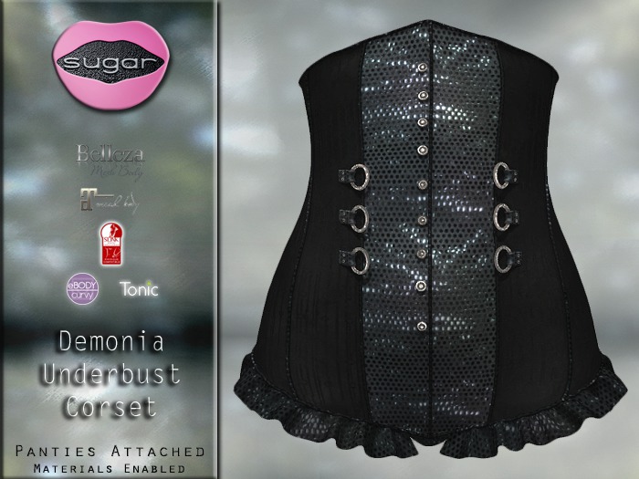 :-:SUGAR:-: Demonia Corset {AURA}