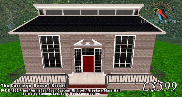 **CCB**Carriage house (Brick) Furnished (Box) FS