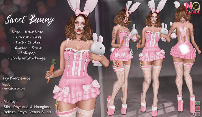 No Cabide :: Sweet Bunny Set - Pink