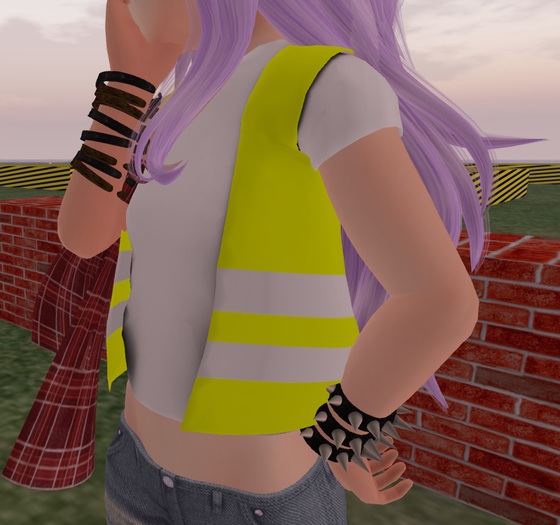LMF Security yellow vest texture for Kemono Leather Vest w/ Shirt