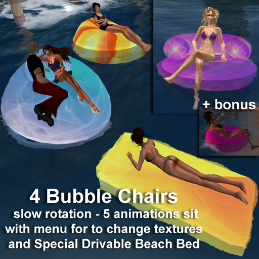 4 Bubble Chairs floating