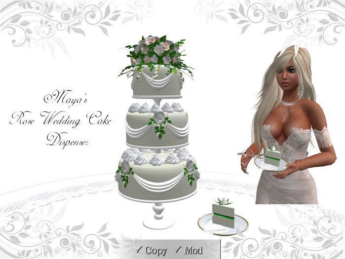 Maya's - Rose Wedding Cake  / Dispenser