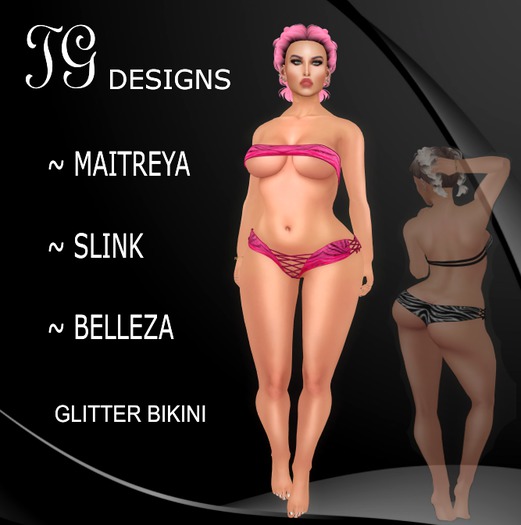 TG String Lace Bikini Glitter