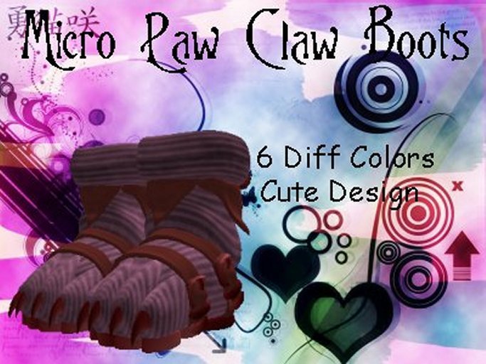 Micro Paw Claw Boots - Red