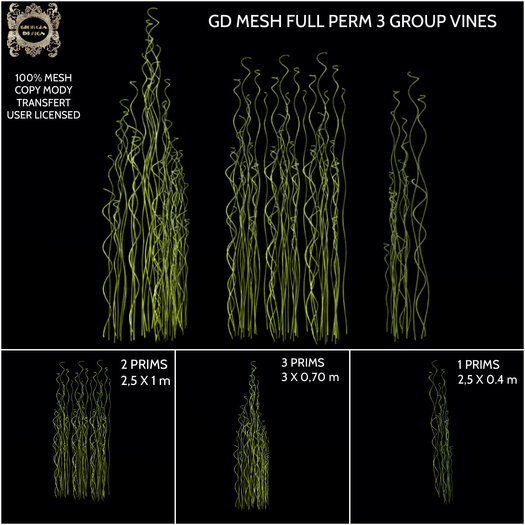 GD MESH FULL PERM 3 GROUP VINES