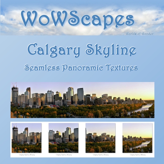 Calgary Skyline Panoramic Textures