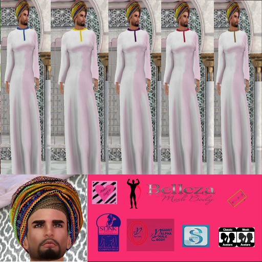 {SS}Thobe & African inspired head wrap FATPACK