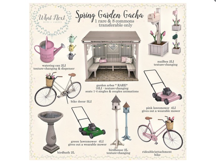 {what next} Spring Garden Green Lawnmower (boxed)