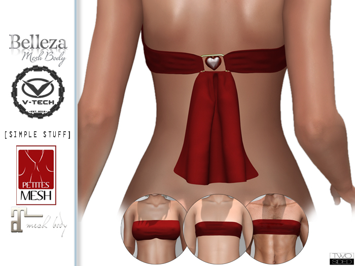 Wrap chest scarf "Valentin" TwoSided