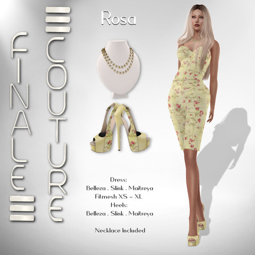 Finale Couture Rosa - Yellow Floral(Boxed)