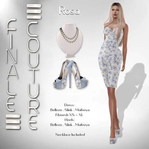 Finale Couture Rosa - Blue Floral(Boxed)