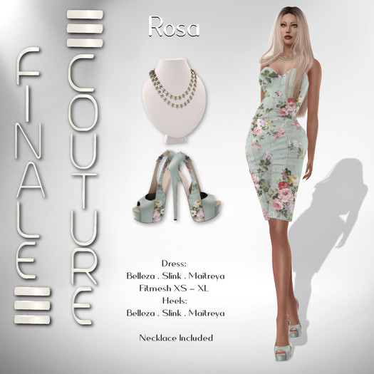 Finale Couture Rosa - Aqua Floral(Boxed)