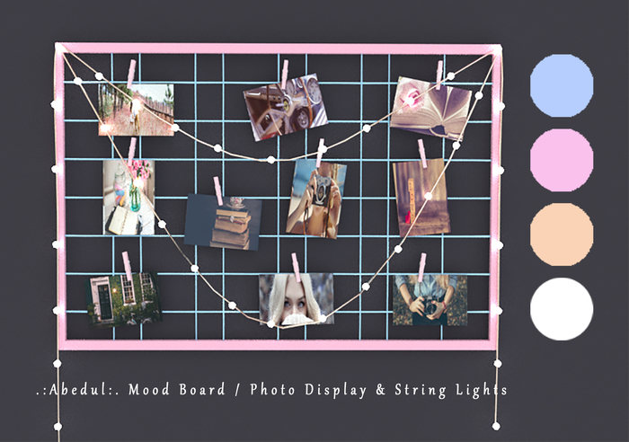 .:Abedul:. Mood Board / Photo Display & String Lights (Tex.Ch)