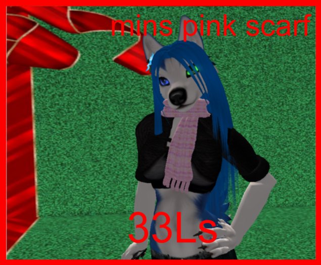 mins pink scarf (boxed)