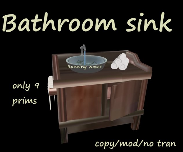 Bathroom sink with water running