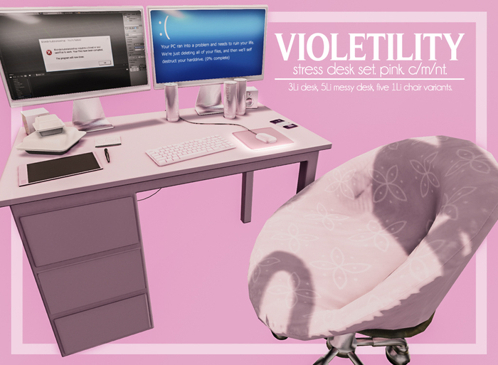 Violetility - Stress Desk Set [Pink]