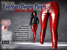 trinixxx Denim/Leather/PVC Pants  Hot as Hell