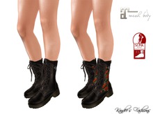 Brown Plain & Embroidered Boots