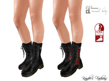 Black Plain & Embroidered Boots